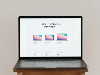 laptop showing a product comparison page