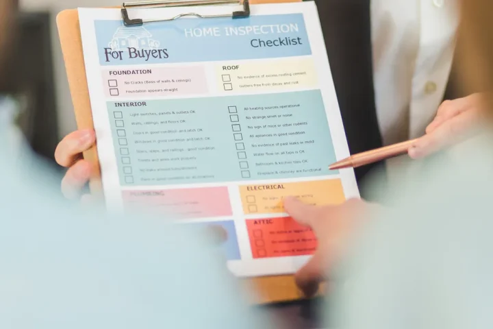 clipboard checklist being reviewed